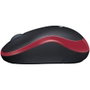 Logitech M185 Ratón Inalámbrico Ambidextro Rojo/Negro